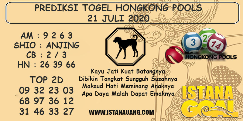 PREDIKSI TOGEL HONGKONG POOLS 21 JULY 2020