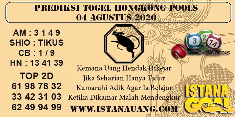 PREDIKSI TOGEL HONGKONG POOLS 04 AGUSTUS 2020